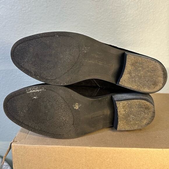 Vince Camuto Black Suede Leather Booties with Zipper Details - Size 10M - Boots - Picture 6 of 9